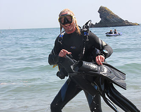 Picture of Mike in scuba gear
